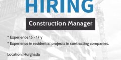 وظائف مدير إنشاءات – الغردقة 2025 | CSCEC Egypt