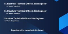 مطلوب مهندسين موقع ومكتب فني كهرباء وإنشاءات لكبرى الشركات الهندسية