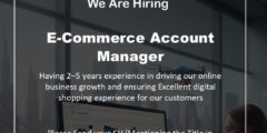 مطلوب فورًا E-Commerce Account Manager بخبرة 2–5 سنوات – قدّم الآن