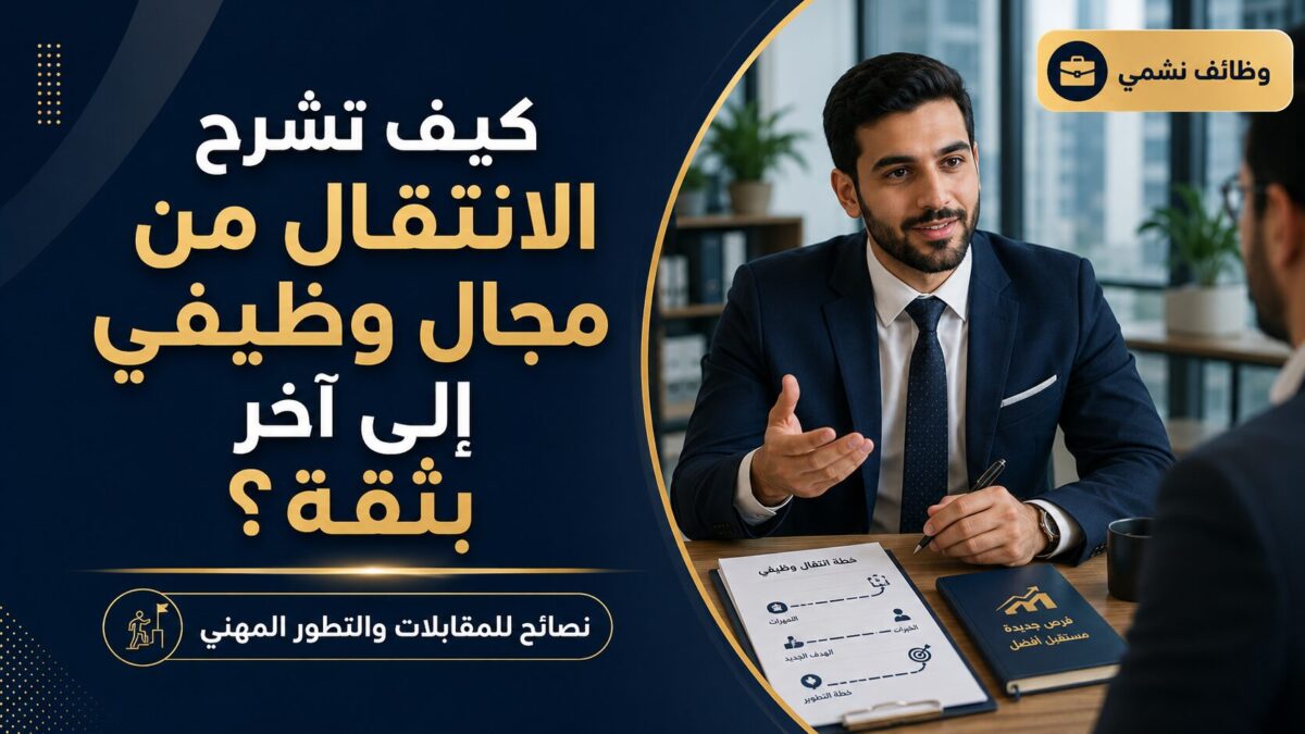 كيف تشرح انتقالك من مجال وظيفي لآخر بثقة؟